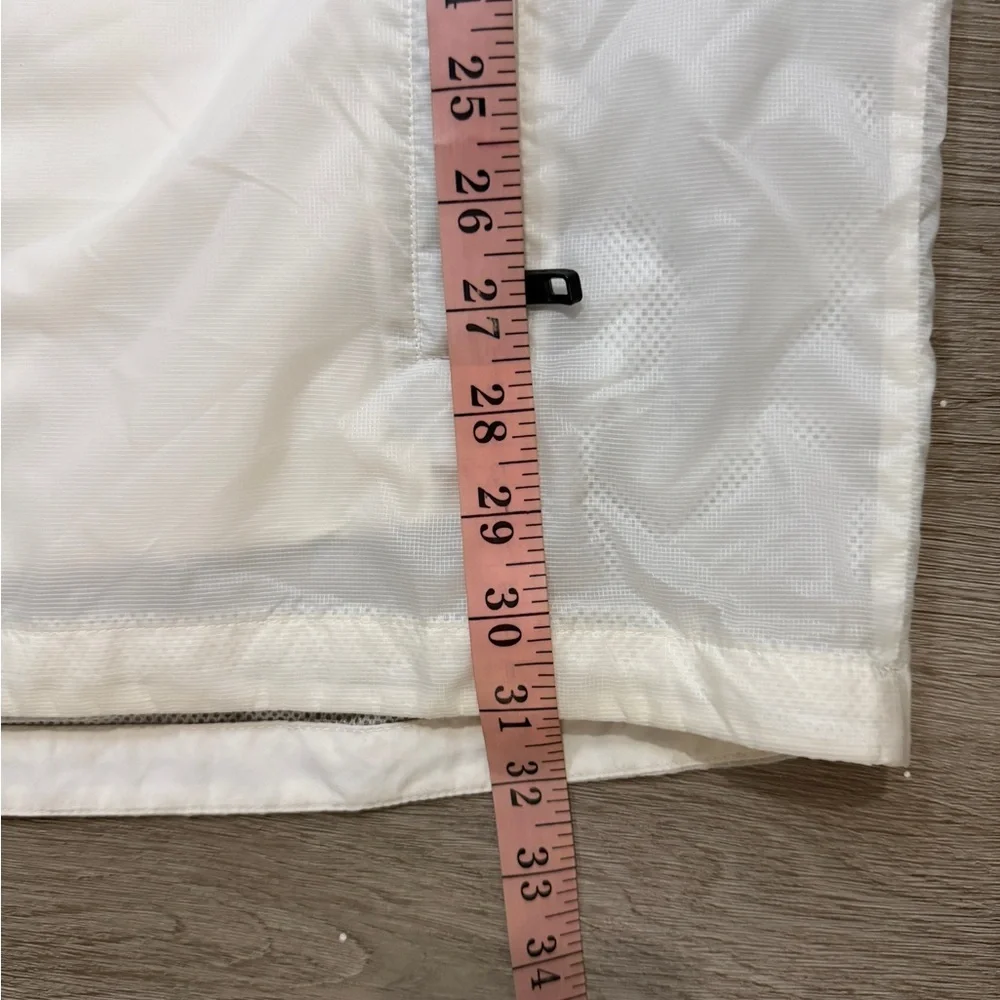 The North Face White Hooded Pullover Windbreaker